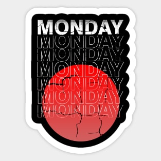 Monday Retro Funny Sticker